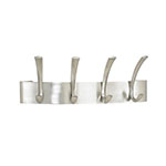 Safco Metal Coat Rack 4 Hook - 6 Pack, Silver - 4205SL ET11442